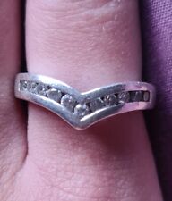 Vintage 925 Sterling Silver Wishbone Ring for sale  NOTTINGHAM
