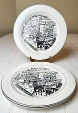 Mikasa Ultima Plus Parisian Scenes Super Strong Fine China Dinner Plates Set 3 for sale  Shipping to South Africa