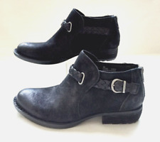 Used, Born Boots Women's size 6 M   Black Suede Back Zip Casual Ankle Boots for sale  Shipping to South Africa