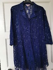 Blue sequin lace for sale  BEAWORTHY