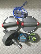 Exercise Equipment. Perfect Push Up, Ab Roller, Exercise Dice, Jump Rope, used for sale  Shipping to South Africa