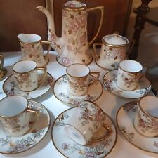 A STUNNING RED ROSE HAND PAINTED 15 PIECE NORITAKE COFFEE SET for sale  Shipping to South Africa