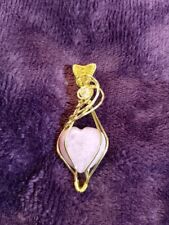 Lepidolite heart pendant for sale  ABERGELE