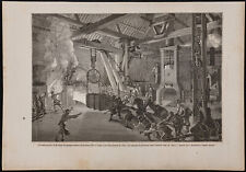 1867 - Marteau-pilon à la forge du Creusot - Gravure ancienne d'occasion  Besançon