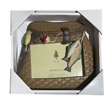 Photo PICTURE Frame FISHING theme Tackle Box Basket Weave Sports Fathers NWOT for sale  Shipping to South Africa