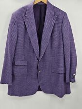 Casaco esportivo Joseph Scafidi PURPLE HOUNDSTOOTH terno sob medida blazer tamanho 48L, usado comprar usado  Enviando para Brazil