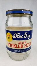 Etiqueta de papel rara vintage azul menino fatiado beterraba em conserva C-B Foods Rochester NY, usado comprar usado  Enviando para Brazil