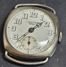 Usado, Antiguo reloj de pulsera de plata esterlina, A.Saunders Sydney. Trabajos hechos en Suiza segunda mano  Embacar hacia Argentina