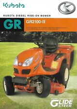 Lawn Mower Brochure - Kubota - GR2100-II - Diesel Ride-On Mower - c2009 (LG264) for sale  Shipping to South Africa
