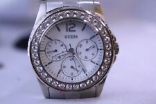 Relógio feminino Guess aço inoxidável mostrador branco U11052L1 moldura aparência diamante comprar usado  Enviando para Brazil