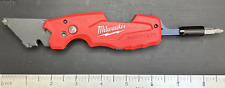 Faca cortador Milwaukee Fastback 6 em 1 caixa utilitária dobrável vermelha (48-22-1505) USADA comprar usado  Enviando para Brazil