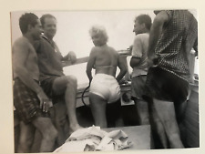 Marilyn Monroe Candid photo c.1955 steering a boat with friends very RARE Shorts for sale  Shipping to South Africa