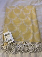Mustard white throw for sale  CHATHAM