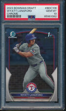 PSA 10 WYATT LANGFORD 1º 2023 Bowman Chrome Draft RANGERS Rookie RC GEM ESTADO PERFEITO comprar usado  Enviando para Brazil