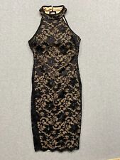 Windsor Black Lace Nude/Tan Underlay Women’s Size Medium Cocktail, Evening Dress for sale  Shipping to South Africa
