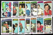 1976-77 TOPPS 76-77 NHL CARTÃO DE HÓQUEI 1-264 E INSERÇÃO BRILHANTE 1-22 VER LISTA comprar usado  Enviando para Brazil
