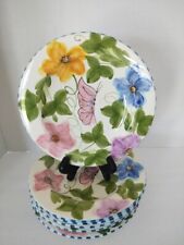 BUTTERFLY PLATES LAURIE GATES PALISADES SET of SIX  9.75 INCH. 2001 EXCELLENT  for sale  Shipping to South Africa