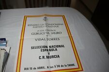 POSTER HOMENAJE GURUCETA MURO Y VIDAL TORRES 1987 S. Y CARTEL FILA 0 ESPAÑA-CR M segunda mano  Embacar hacia Argentina
