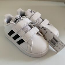 Usado, Zapato de tenis Adidas bebé unisex Grand Court 1 en blanco/negro talla 6K nuevo segunda mano  Embacar hacia Argentina