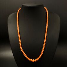 Coral beaded necklace for sale  ROMFORD