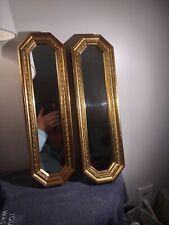 Conjunto de 2 espelhos vintage longos dourados decoração de interiores para casa Homco comprar usado  Enviando para Brazil