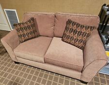 Upholstered beige sofa for sale  Westbury