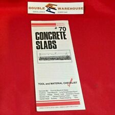 Payless Cashways How-To Booklet #70 Concrete Slabs Tools Checklist ONE PER ORDR for sale  Shipping to South Africa