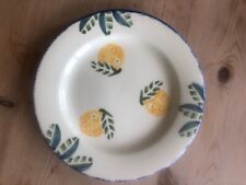 poole pottery dorset fruit hand painted side plates 7.5" orange design for sale  FARNHAM
