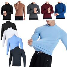 Usado, Para hombre Ropa Interior Térmica Mangas Largas Base Prenda para el torso Capa Camisas Cuello de Tortuga Camiseta Interior segunda mano  Embacar hacia Argentina