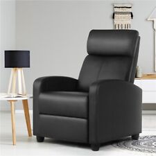 Usado, Silla reclinable de cuero moderno sofá reclinable individual asientos de cine en casa negro segunda mano  Embacar hacia Argentina