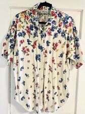 Camisa floral vintage feminina de mistura de linho grama limão comprar usado  Enviando para Brazil