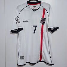 Camiseta retrô David Beckham Inglaterra 2002 Copa do Mundo branca masculina M #7 comprar usado  Enviando para Brazil