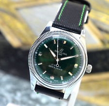 Relógio de pulso masculino mecânico vintage Breitling mostrador verde 17 joias corda manual comprar usado  Enviando para Brazil