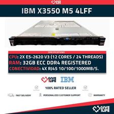 Servidor Rack IBM X3550 M5 4LFF 2xE5-2620V3 + 32GB DDR4 + M5210 + 1PSU 5463-AC1 comprar usado  Enviando para Brazil