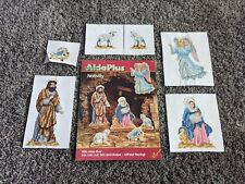 Zweigart Aida Plus Cross Stitch Pattern Nativity Scene & Finished Cross Stitch  for sale  Shipping to South Africa