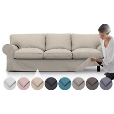 Usado, Capa confortável para sofá-cama de 3 lugares Ektorp - Misturas de cashmere tecido à prova de derramamento comprar usado  Enviando para Brazil