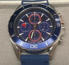 Michael Kors MK8486 Jetmaster Blue Dial Silicone Strap Chronograph Men's Watch for sale  Shipping to South Africa