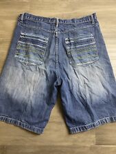 VINTAGE Southpole Shorts Mens 40 Blue Baggy Cotton Denim Jean Jorts Skater Y2K, used for sale  Shipping to South Africa