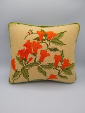 Decoração de travesseiro floral vintage feita à mão bordado floral 10 x 11 brilhante alegre, usado comprar usado  Enviando para Brazil