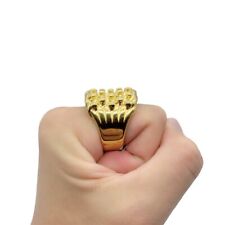 mens gold saddle ring for sale  Shipping to Ireland