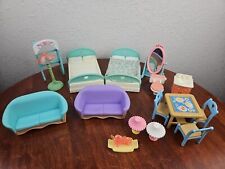 Fisher Price Loving Family 90 Dollhouse Furniture 16 Lot Couch Bed Toilet Chairs for sale  Shipping to South Africa