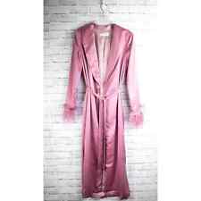 Casaco espanador de penas de cetim rosa guarda-roupa nu tamanho grande roupão maxi casaco comprar usado  Enviando para Brazil