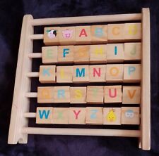 Wooden alphabet abacus for sale  DAGENHAM