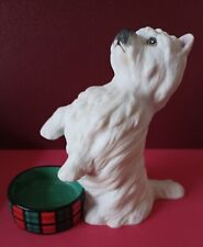 Estatueta West Highland White Terrier cachorro com tigela The Franklin em perfeito estado 1987 comprar usado  Enviando para Brazil