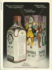 Usado, Bombay Dry Gin 1977 Felices Fiestas anuncio impreso vintage segunda mano  Embacar hacia Argentina