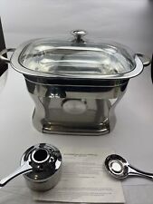 Used, 18/10 Stainless Steel Chafer Chafing Dish 4 QT Warmer Full Gourmet Buffet for sale  Shipping to South Africa