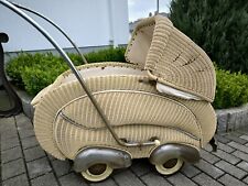 Puppenwagen korbgeflecht retro gebraucht kaufen  Bebra