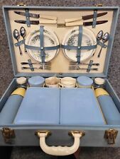 Vintage Brexton 4 Person Picnic Set 1960's 1970's ? Complete With Case, used for sale  Shipping to South Africa