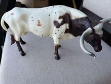 De colección Breyer Texas Longhorn Bull #384 hígado castaña pinto marca 43 rockero B segunda mano  Embacar hacia Argentina