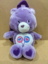Rare 2003 Care Bear Plush Stuffed Animal SHARE BEAR Purple Backpack Bag for sale  Madison